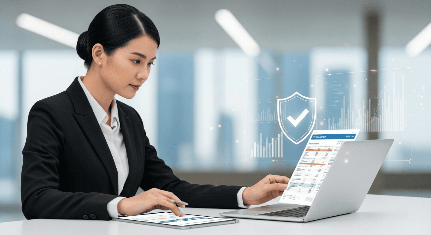 Tax Health Check Services – Expert reviewing company financial records for FDI compliance in Vietnam